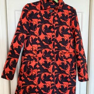 Stylish Red and Black Women's Coat